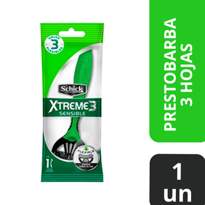 PRESTOBARBA SCHICK XTREME VERDE PIEL SENSIBLE