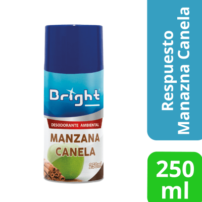 DESODORANTE AMBIENTAL BRIGHT REPUESTO MANZANA CANELA 250ML