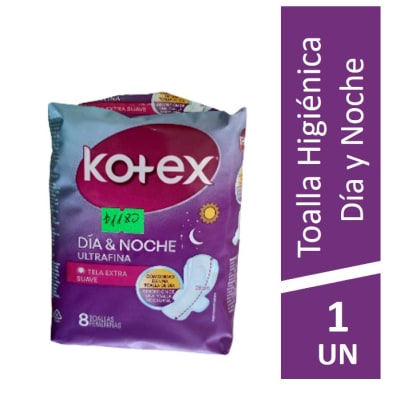 Toallas Higienicas Kotex Día y Noche 8 Unidades1