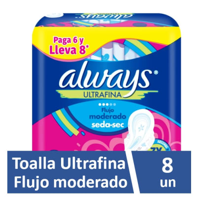 Toallas Higiénicas Always Ultrafina 8 Unidades1