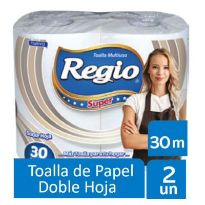 Toalla Multiuso Regio doble Hoja 30 Metros 2 Unidades