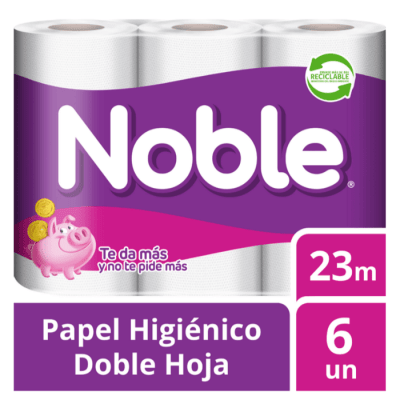 Papel Higiénico Noble X 6 Unidades 23 Metros