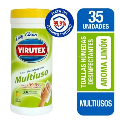 Toallas Húmedas Desinfectantes Virutex 35 Unidades