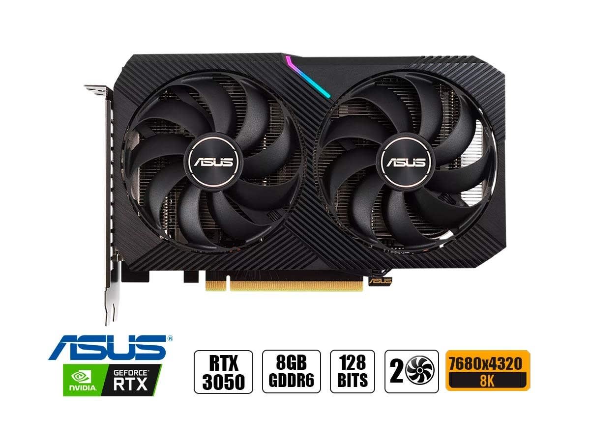 TARJETA DE VIDEO ASUS DUAL RTX 3050 8GB OC CUDA GDDR6 Rstore