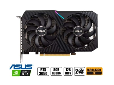 TARJETA DE VIDEO ASUS DUAL RTX 3050 8GB OC CUDA GDDR61