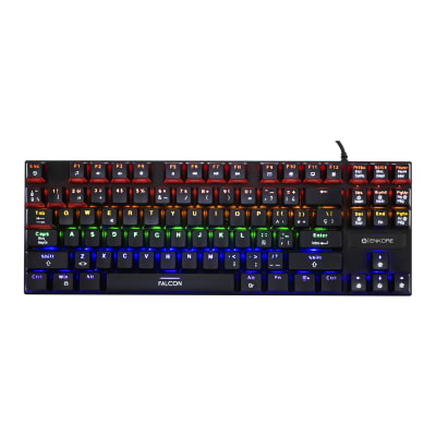 TECLADO MECANICO ENKORE FALCON 87 ENK-1005 RAINBOW (SW-AZUL) NEGRO1