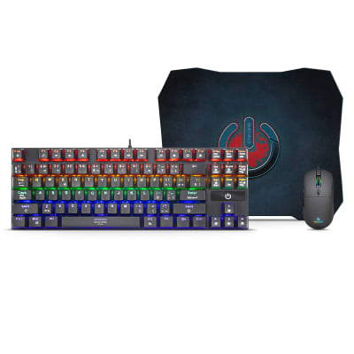 COMBO ENKORE GAMING FALCON 3 EN 1 | TECLADO MECANICO TKL | MOUSE | MOUSEPAD | RGB