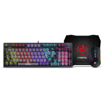 COMBO CYBERTEL GAMING STRIKER 3 EN 1 | TECLADO MECANICO | MOUSE | MOUSEPAD | RGB1