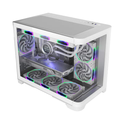 CASE GAMING 1ST PLAYER UVIEW UV6 (ST-BONG 24-10) | BLANCO1