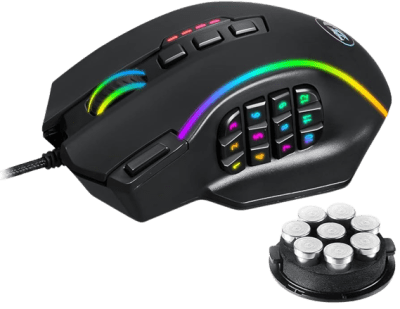 MOUSE REDRAGON PERDITION PRO MMO INALAMBRICO 16000DPI NEGRO1
