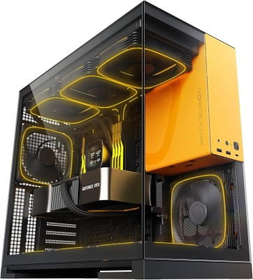 CASE GAMER GEOMETRIC FUTURE M5 ARGB | BLACK/YELLOW | 5 FANS X 140MM