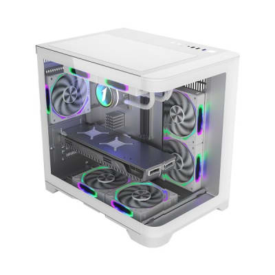 CASE GAMING 1ST PLAYER UVIEW UV5 (ST-BONG 24-10) | BLANCO