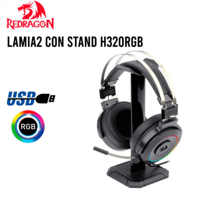 AURICULARES REDRAGON LAMIA C/STAND H320RGB 7.1 NEGRO