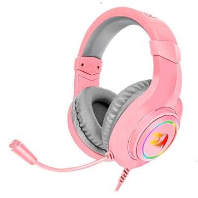 AURICULARES REDRAGON HYLAS H260P-RGB 3.5MM ROSADO1