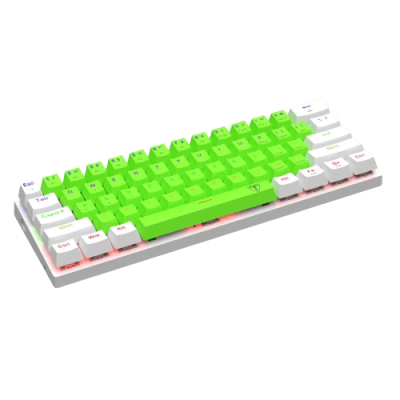 TECLADO MECANICO T-DAGGER ARENA RAINBOW (SW-MARRON) BLANCO-VERDE1