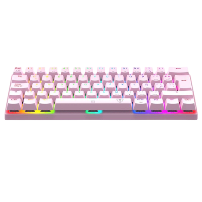 TECLADO MECANICO T-DAGGER ARENA RGB ESPAÑOL (SW-ROJO) ROSADO1