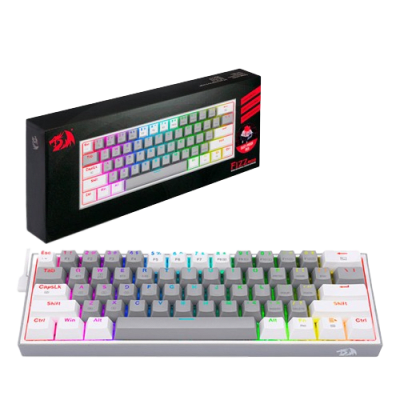 TECLADO MECANICO REDRAGON FIZZ PRO RGB INALAMBRICO BT (SW-ROJO) GREY WHITE1