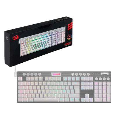 TECLADO MECANICO REDRAGON HORUS FS ALAMBRICO K619W (SW-ROJO) BLANCO1