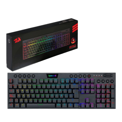TECLADO MECANICO REDRAGON HORUS FS INALAMBRICO K618 (SW-ROJO) NEGRO