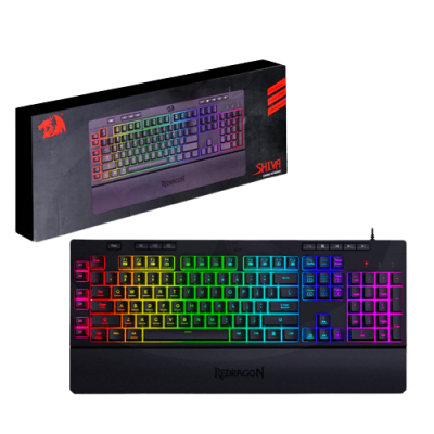 TECLADO SEMI MECANICO REDRAGON SHIVA K512RGB-SP NEGRO