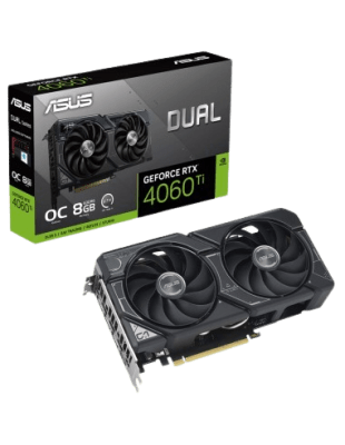 TARJETA DE VIDEO ASUS DUAL RTX 4060TI OC EDITION CUDA 8GB GDDR61