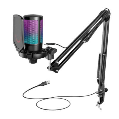 MICROFONO FIFINE A6T NEGRO CON SOPORTE DE BRAZO