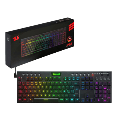 TECLADO MECANICO REDRAGON HORUS FS ALAMBRICO K619 (SW-ROJO) NEGRO1