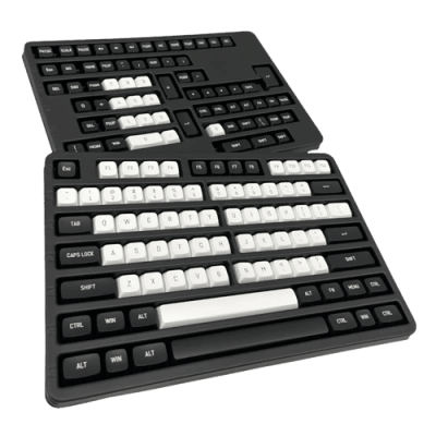 KEYCAPS REDRAGON CSA PBT 150 WHITE BLACK1
