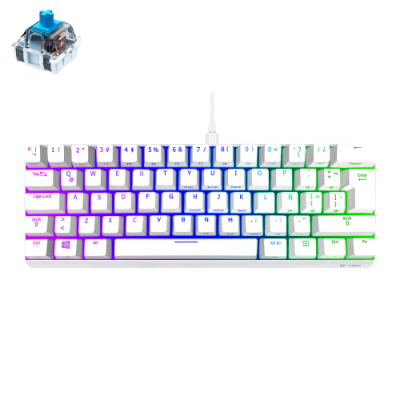 TECLADO MECANICO VSG MINTAKA RGB (SW-AZUL) BLANCO