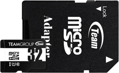 MEMORIA MICRO SD TEAMGROUP HC 32GB CON ADAPTADOR NEGRO