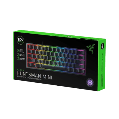 TECLADO RAZER HUNTSMAN MINI OPTO MECHANICAL USB-C SWITCH PURPLE 100M SP CHROMA NEGRO