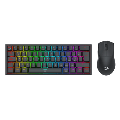 COMBO REDRAGON S143 TECLADO FIZZ SP + MOUSE M724 NEGRO1