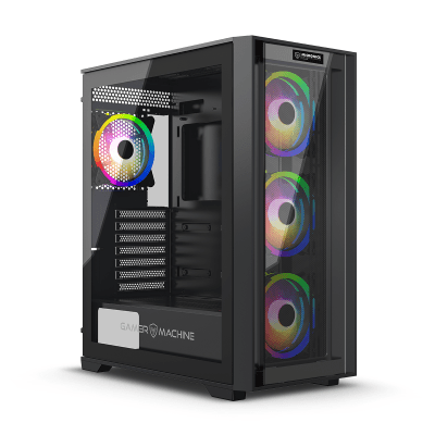 CASE MICRONICS FISHER MIC GC801 USB3.0 4FAN ARGB ATX NEGRO