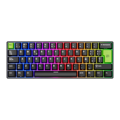 TECLADO MAGNETICO ROYAL KLUDGE RK-C61 ALAMBRICO 8KHZ SP (SW-MINT MG)1