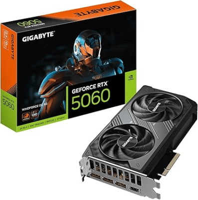 TARJETA DE VIDEO GIGABYTE RTX 5060 8GB WINDFORCE 2F OC GDDR71