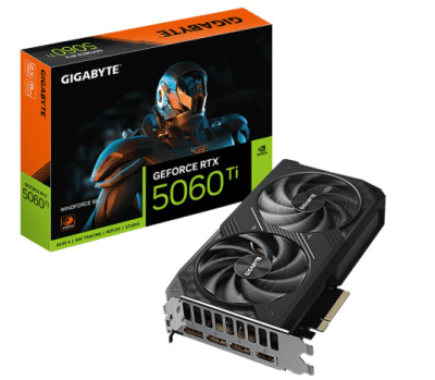 TARJETA DE VIDEO GIGABYTE RTX 5060TI 8GB WINDFORCE 2F OC GDDR7