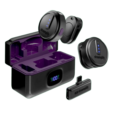 MICROFONO STREAMPLIFY MIC GO-48 INALAMBRICO DINAMICO DONGLE RGB