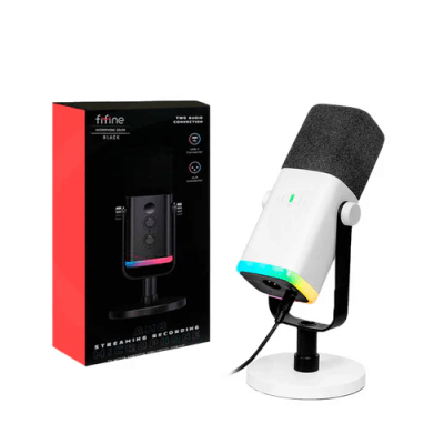 MICROFONO FIFINE AM8 DINAMICO BLANCO