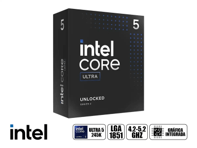 PROCESADOR INTEL CORE ULTRA 5 245K 4.2/5.2GHZ LGA1851