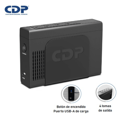 UPS CDP LI-504I INTERACTIVO PORTATIL 500VA/250W 4 SALIDAS C/BATERIA