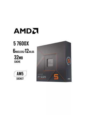 PROCESADOR AMD RYZEN 5 7600X 4.70/5.3GHZ AM51