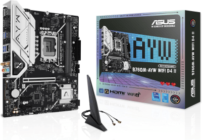 PLACA MADRE ASUS B760M-AYW WIFI D4 MATX LGA1700 DDR41