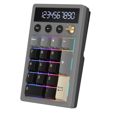 TECLADO NUMPAD MECÁNICO ROYAL KLUDGE RK M20 DONGLE 2.4 BT WIRED PHANTOM (SW-CREAMY)