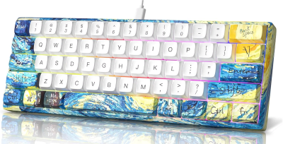 TECLADO MECANICO MIHIYIRY G1000 BLUETOOTH 2.4GHZ USB-C 60% RGB (SW-SMOOTH YELLOW)