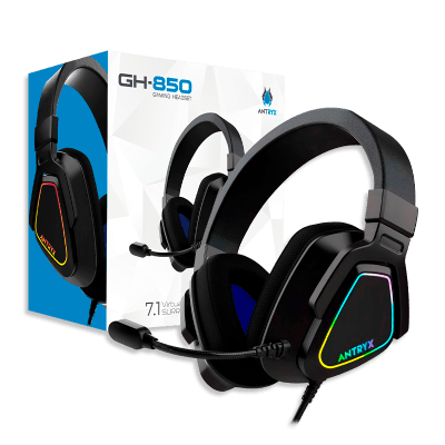 AURICULARES ANTRYX GH-850 RGB 7.1 VIRTUAL SURROUND USB