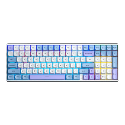 TECLADO MECANICO AULA S100 PRO RGB DONGLE 2.4 BT US (SW-RED)
