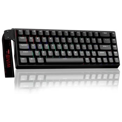 TECLADO MAGNETICO AULA WIN68HE RGB ALAMBRICO 8KHZ US (SW-GRAY WOOD MG)1