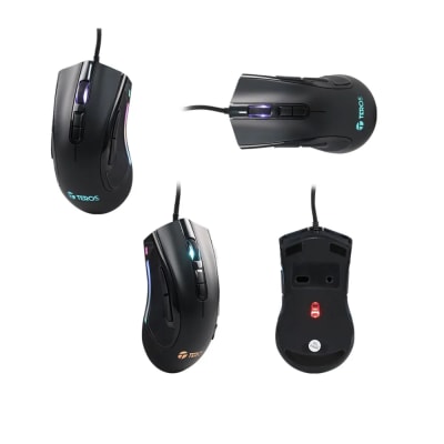 MOUSE TEROS TE-5167N 12800DPI RGB USB NEGRO