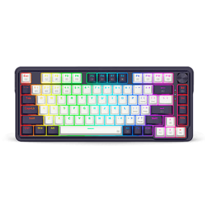 TECLADO MECANICO REDRAGON UCALPRO-RGB K673WB INALAMBRICO USB  BT (SW-ROJO) BLANCO NEGRO1