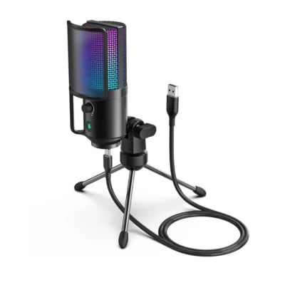 MICROFONO FIFINE K669PRO3 NEGRO CON TRIPODE